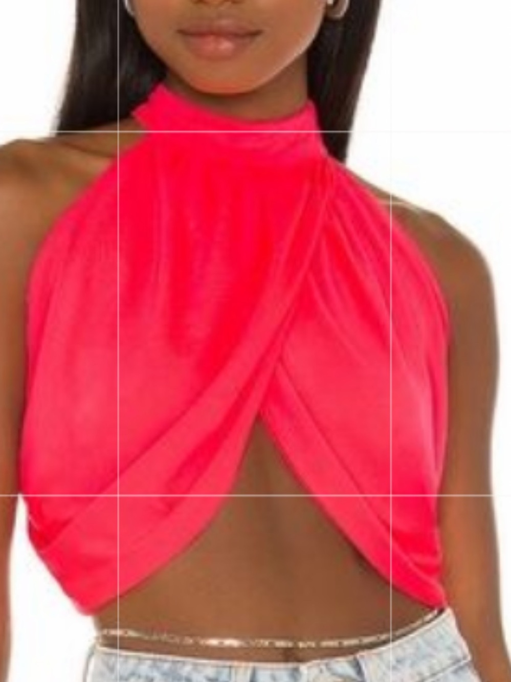 Superdown Hot Pink Open Back Blouse Size XSmall